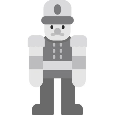 Askeri bir askerin çizgi film vektörü.