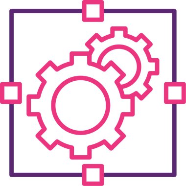 dişli simgesi vektör illüstrasyonu