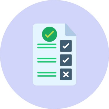 Kontrol listesi simgesi vektör illüstrasyonu