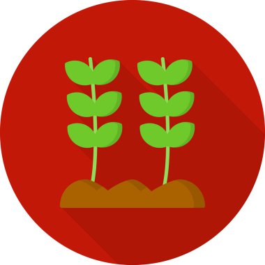 Bir bitki simgesinin vektör illüstrasyonu