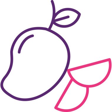 meyve elma meyvesi simgesi - taslak biçiminde