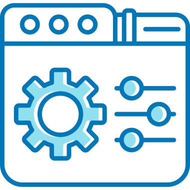 dişli simgesi vektör illüstrasyonu