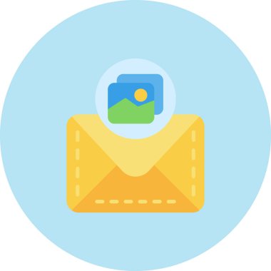 e-posta ile düz tasarım vektör illüstrasyonu