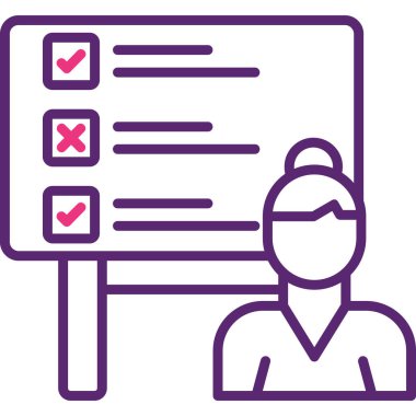 Kontrol listesi. Web simgesi basit illüstrasyon