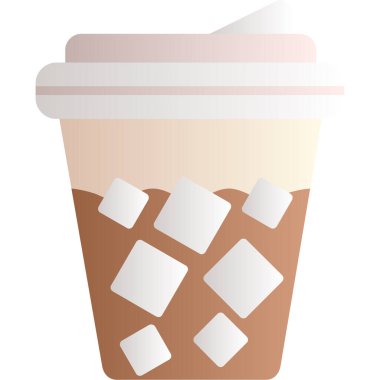 Bir fincan latte kahve. vektör illüstrasyonu