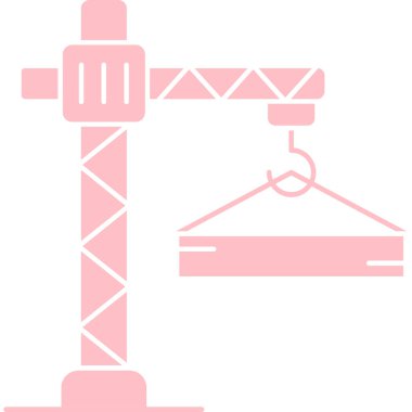 Vinç. Web simgesi basit illüstrasyon