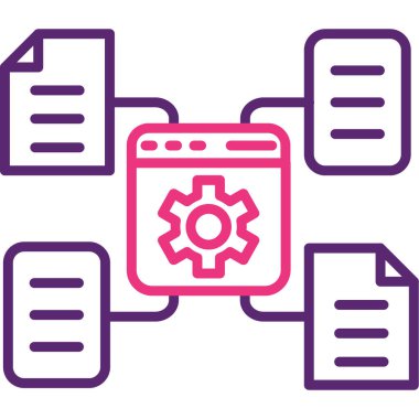 veritabanı sunucu simgesi. Basit resimleme