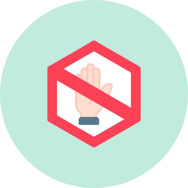 hiçbir jest vektör simgesi modern illüstrasyon