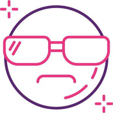 üzgün emoji simgesi, vektör illüstrasyonu