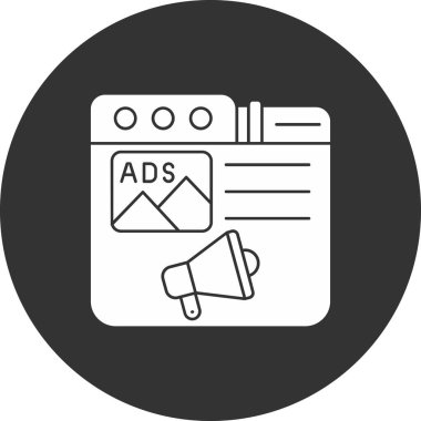 reklam reklam ikonu ana hatları biçiminde