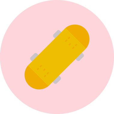 Kaykay. Web simgesi basit illüstrasyon