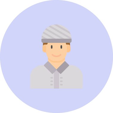 avatar man vektör çizimi düz stil tasarımı