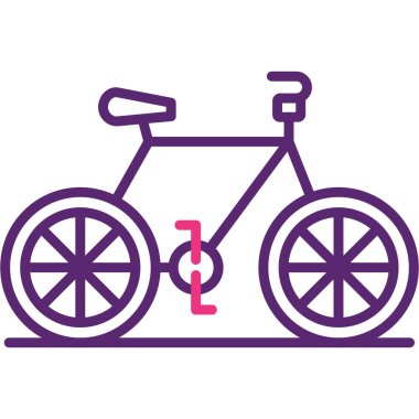 Bisiklet. Web simgesi basit illüstrasyon