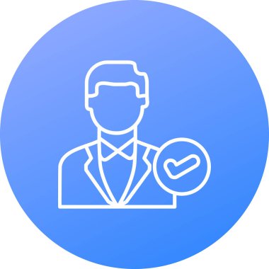 İş adamı simgesi vektör illüstrasyonu