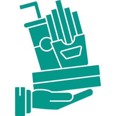 Bir kitap simgesi tutan el