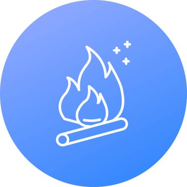 Şenlik ateşi. Web simgesi basit illüstrasyon