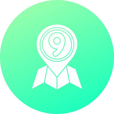 Bir yeşil ve mavi simgenin vektör illüstrasyonu