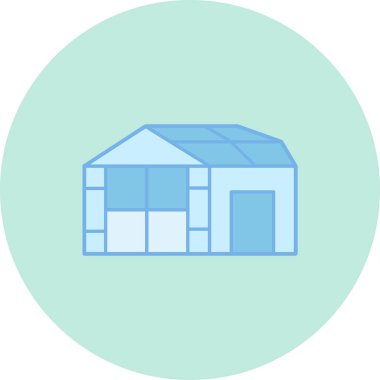 Bina. Web simgesi basit illüstrasyon