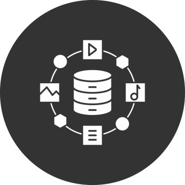 Beyaz arkaplanda veri analiz simgesi vektör çizimi