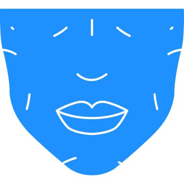 yüz simgesi ve vektör illüstrasyonu beyaz arkaplanda izole edildi