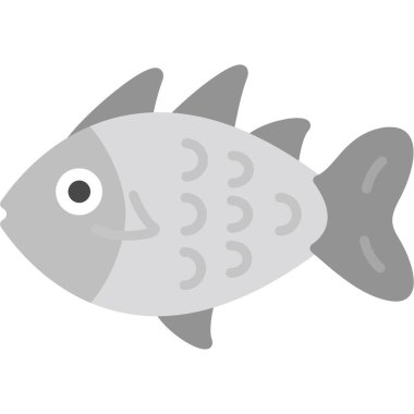 balık simgesi vektör illüstrasyonu