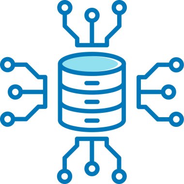 veritabanı sunucu simgesi ana hat biçiminde