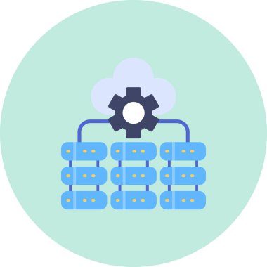 veri depolama vektör çizgisi simgesi