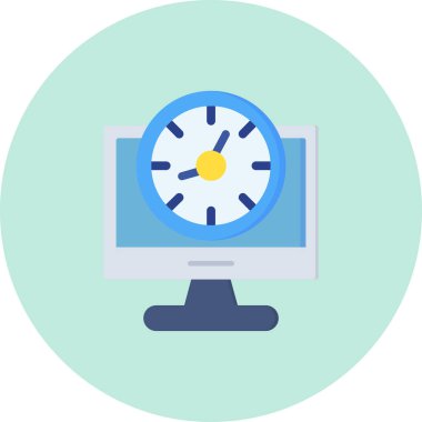 saat vektör simgesi modern basit illüstrasyon