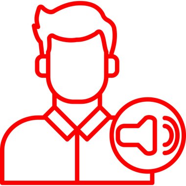 Avatar man simgesi, kullanıcı arayüzü konsepti, vektör illüstrasyonu