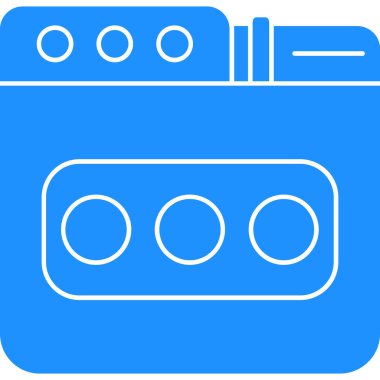 Gaz sobasının modern bir simgesinin vektör çizimi