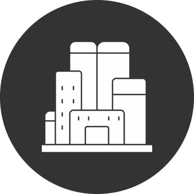 Bina. Web simgesi basit illüstrasyon