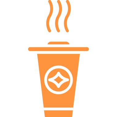 Düz stil kahve bardağı simgesi