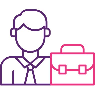 Çanta. Web simgesi basit illüstrasyon