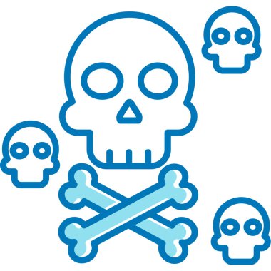 Kurukafa simgesi vektör illüstrasyonu