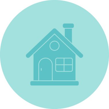 Ev. Web simgesi basit illüstrasyon