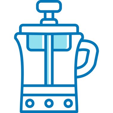 Çaydanlık. Web simgesi basit illüstrasyon