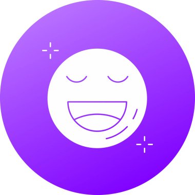 Gülümse. Web simgesi basit illüstrasyon