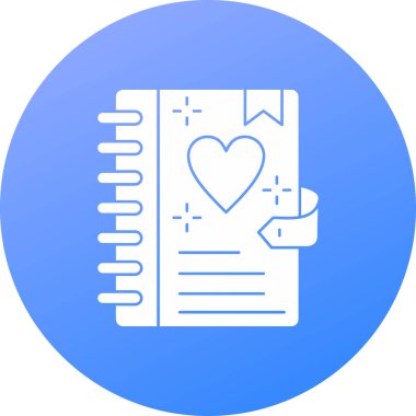 Bir kalp simgesinin vektör illüstrasyonu