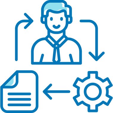 iş adamı simgesi - taslak biçimi