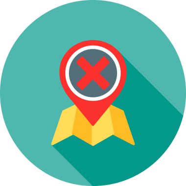 pin konum haritası simgesi düz biçimli