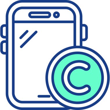 akıllı telefon simgesi, vektör illüstrasyonu basit tasarım