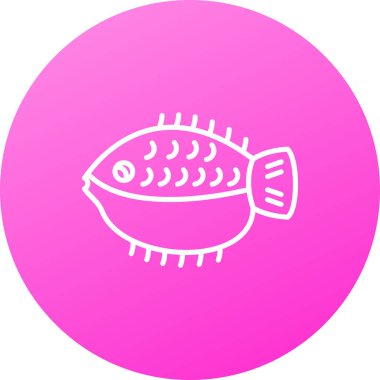 Balık simgesinin vektör illüstrasyonu