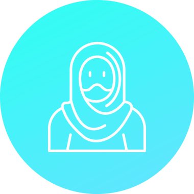 güzel avatar kadın uzun gölge vektör çizimi ile