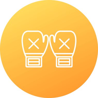 iki eldiven düz simge, vektör, illüstrasyon