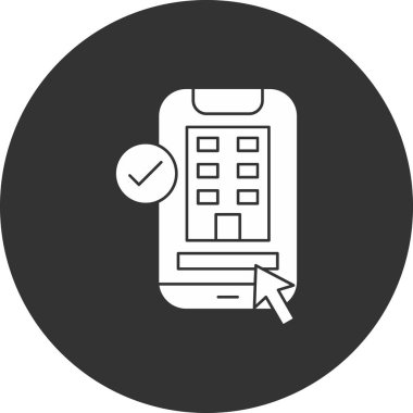 Moda biçimi izole edilmiş arka planda cep telefonu simgesi