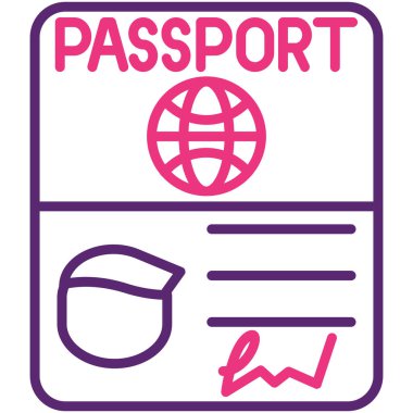 Pasaport. Web simgesi basit tasarım