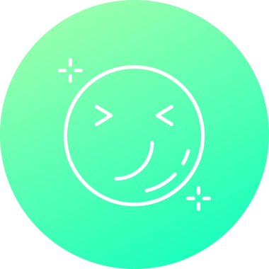 güzel emoji ifade vektör simgesi