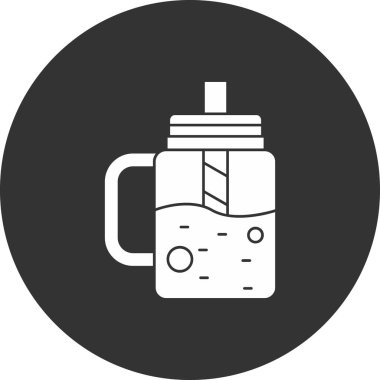 Bir benzin istasyonu simgesinin vektör illüstrasyonu