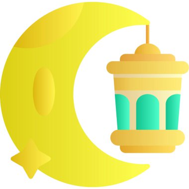 Fenerli ve yıldız ikonlu raamadan kareem ayı