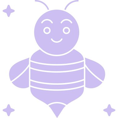 Bir arı simgesinin vektör illüstrasyonu